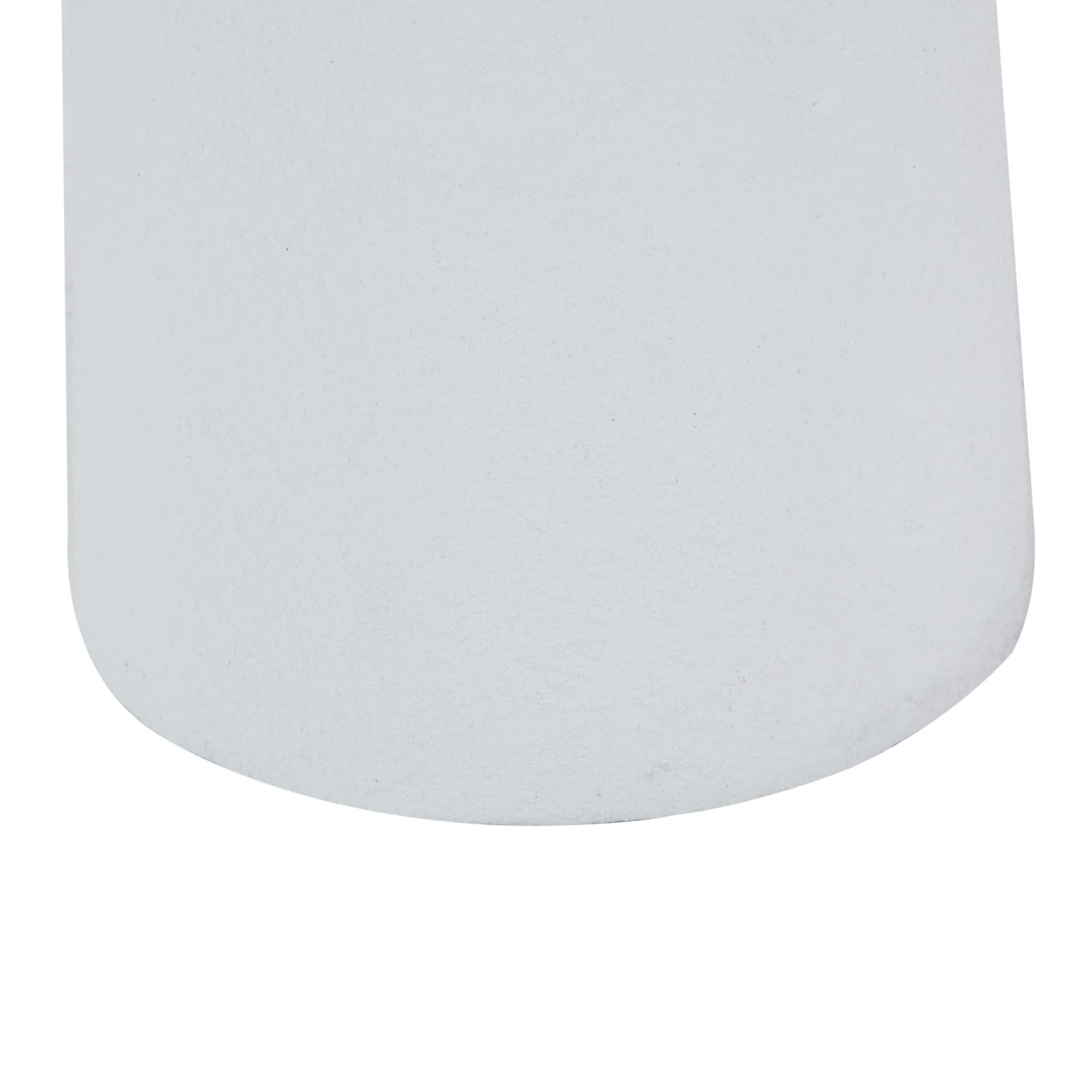 White Contemporary Garden Stool, 17" x 17" x 18"